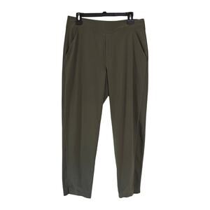 Athleta Brooklyn Ankle Pants Olive Green Stretch Travel Jogger Womens 12